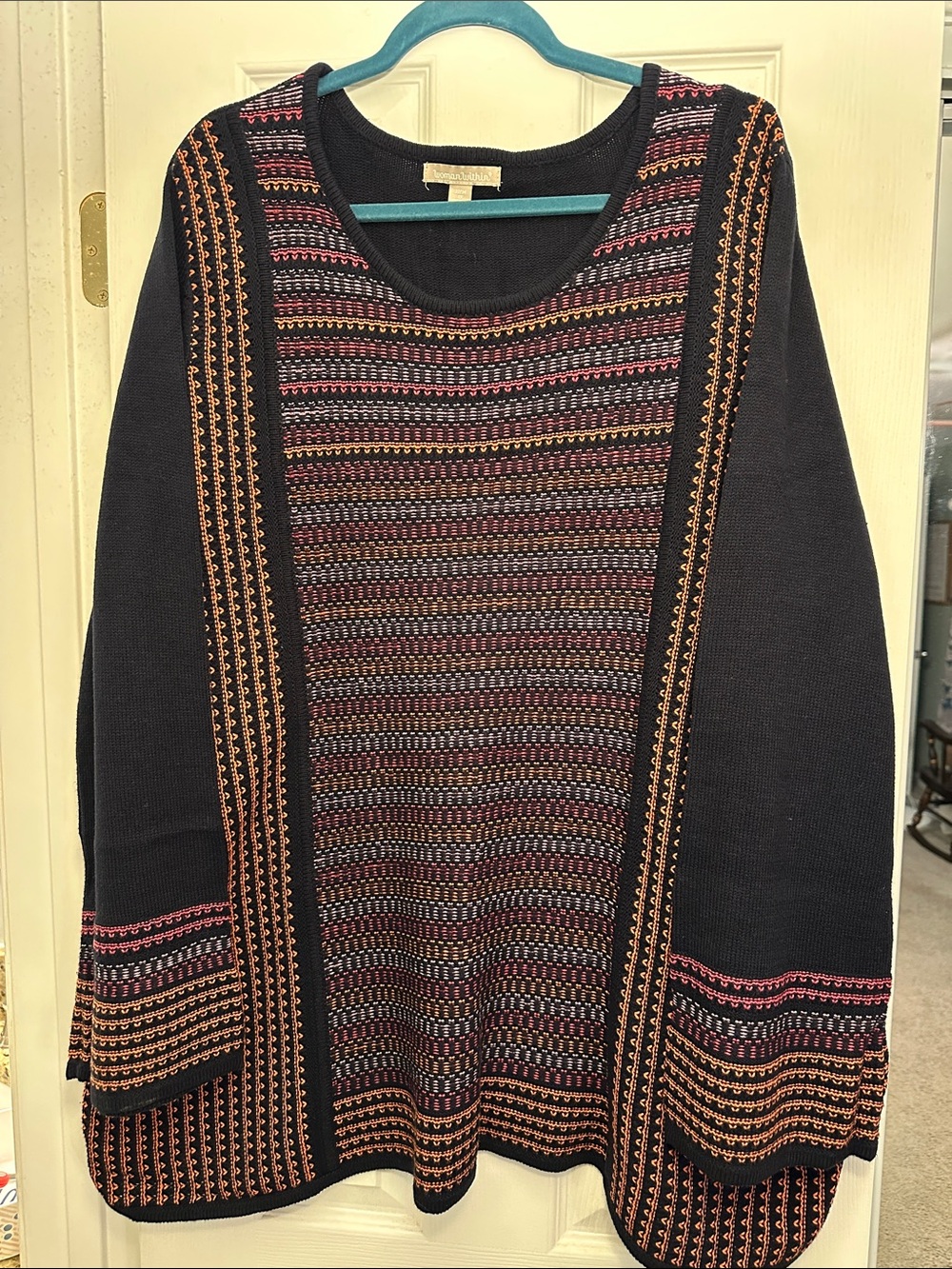 🧡🖤❤️ Beautiful NWOT Woman Within Sweater, 1X (22/24). Pristine Condition ❤️🖤🧡